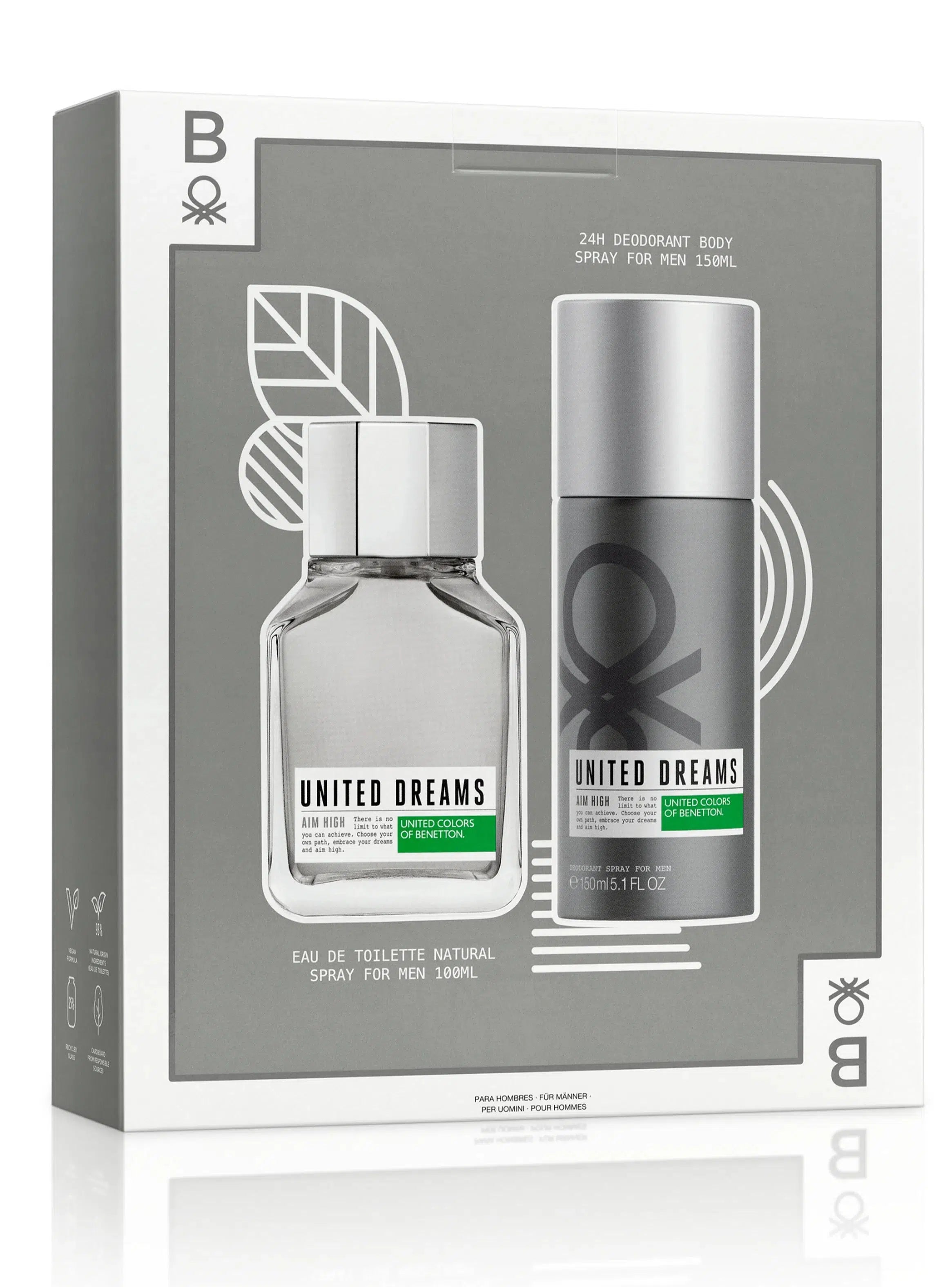 Benetton United Dreams Aim High 2-Piece Gift Set For Men